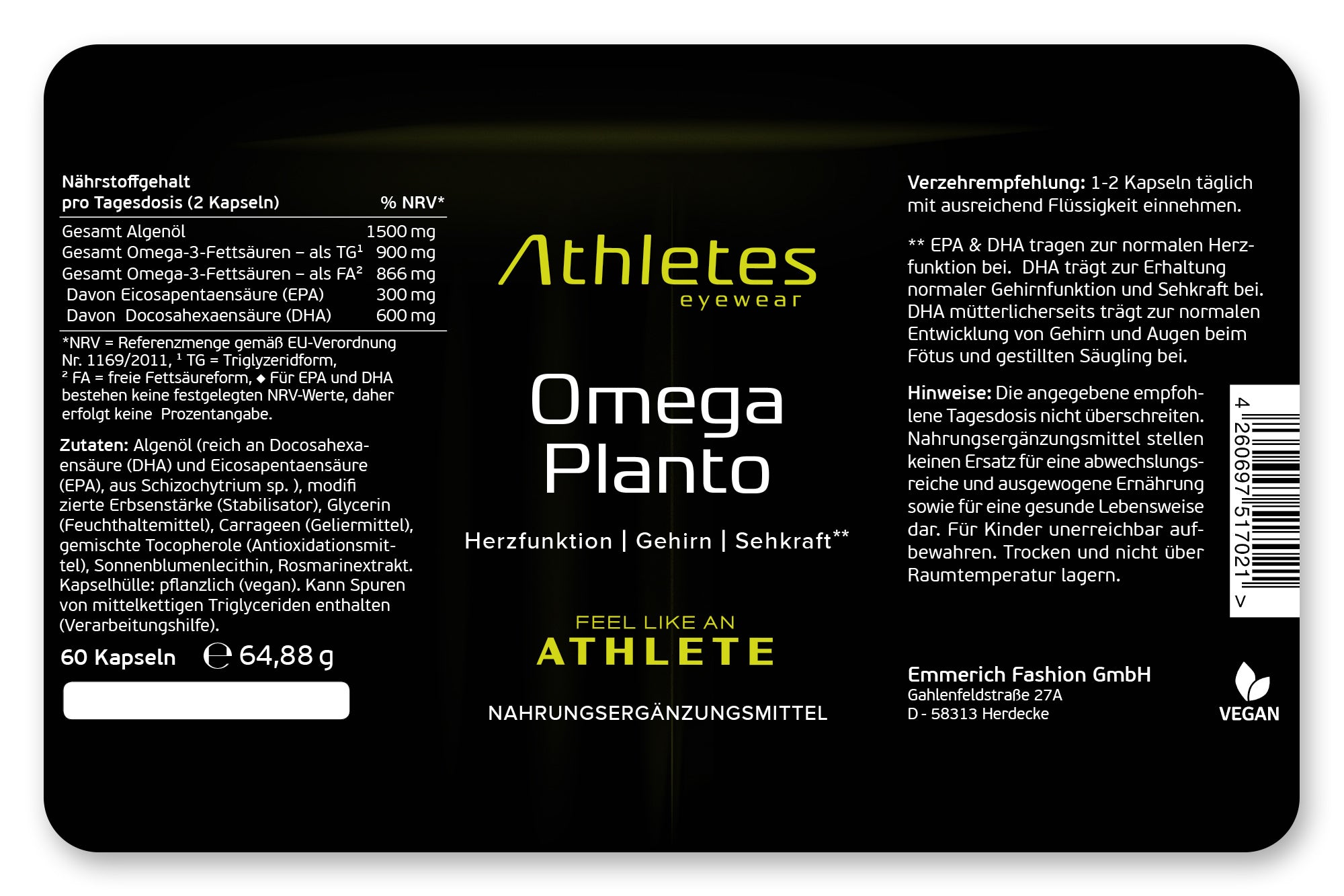 Omega 3 Premium Algenöl