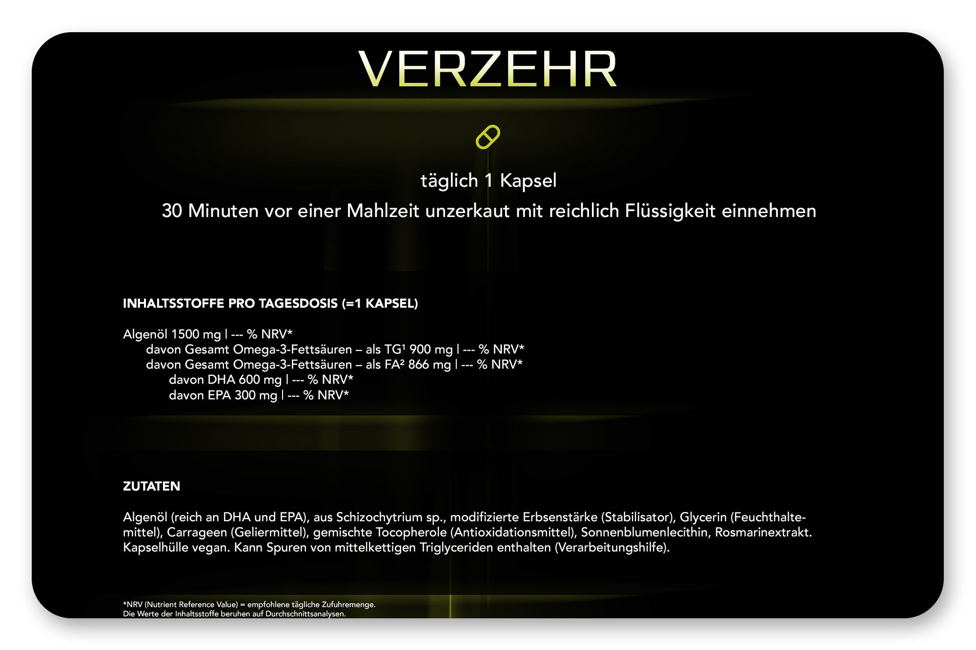 Omega 3 Premium Algenöl