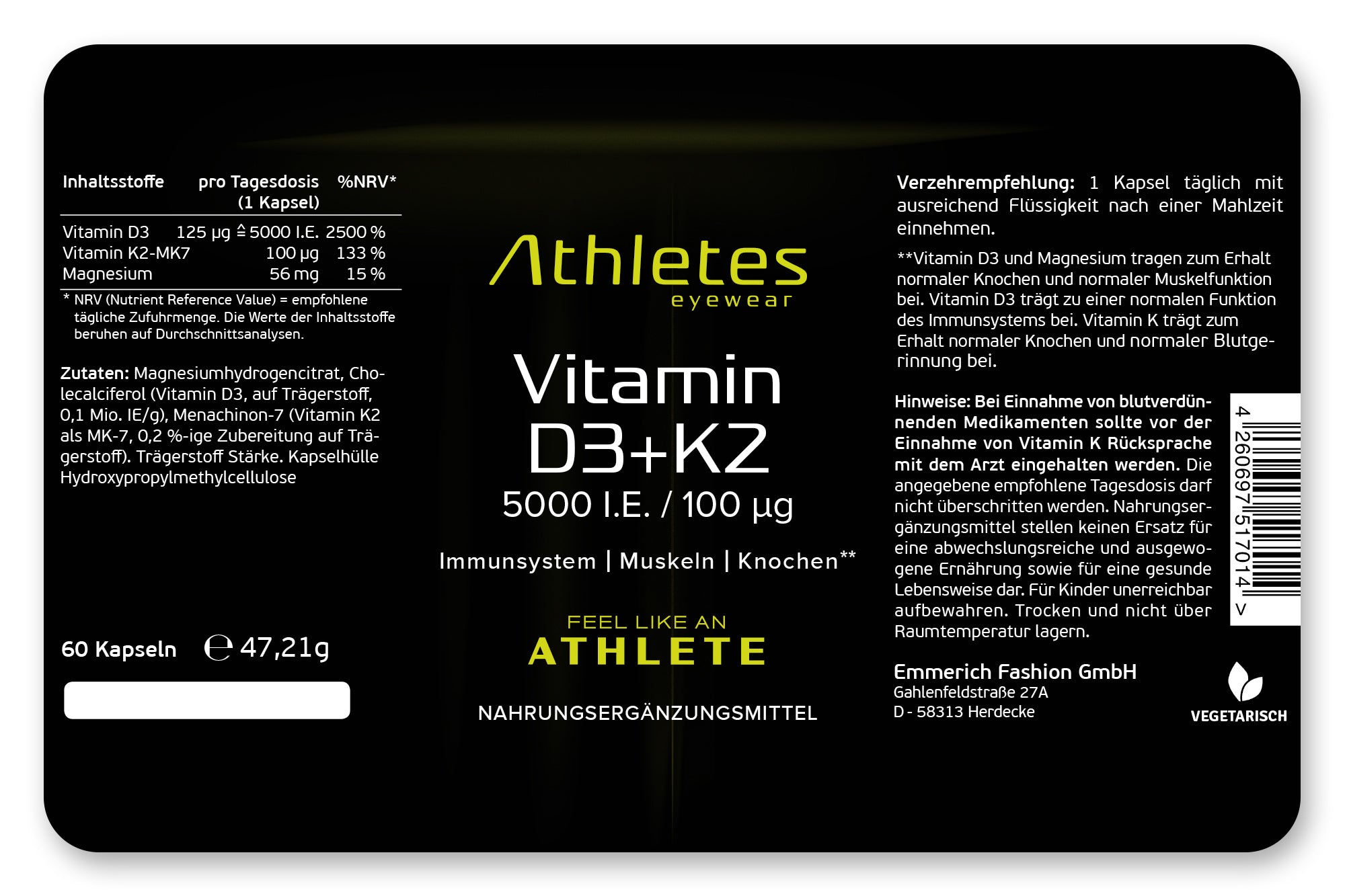 Vitamin D3 /K2 Mag. Komplex
